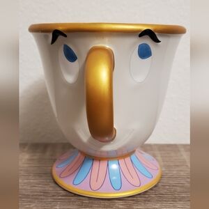 Disney Parks Beauty And The Beast Chip White and Gold Mug
